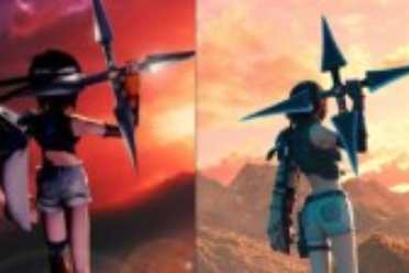 《FF7重生》与原版宣传图对比：采取了同样的构图元素