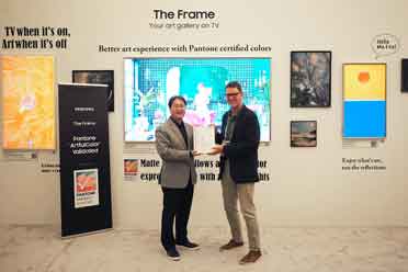 三星2024 The Frame画壁艺术电视获得业内首个Pantone® ArtfulColor认证
